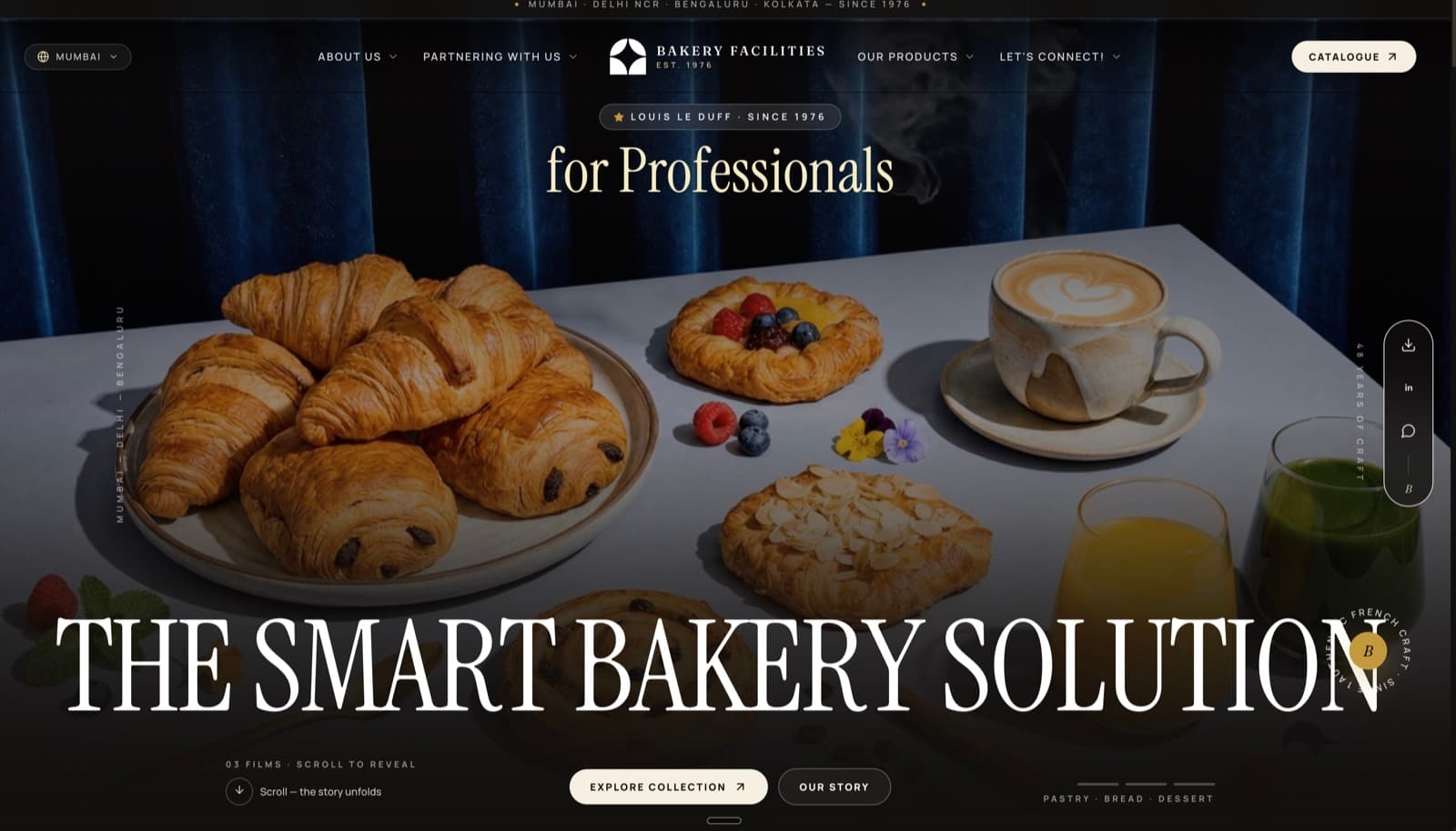 Bakery Facilities — Bakery website hero